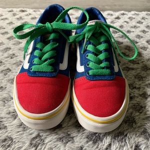 COPY - Vans kids yacht club old school Blue/green/yellow shoes.
